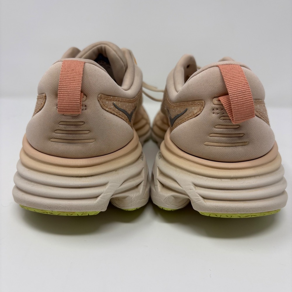 Hoka Bondi 8 Women's Size 7 Cream Orange Athletic Running Shoes 1127952 CMV - Picture 7 of 8